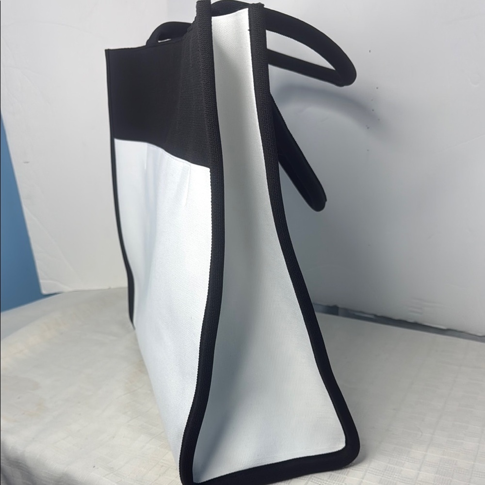 Kate Spade knit color block Black and White Tote Bag NWT - Picture 9 of 14